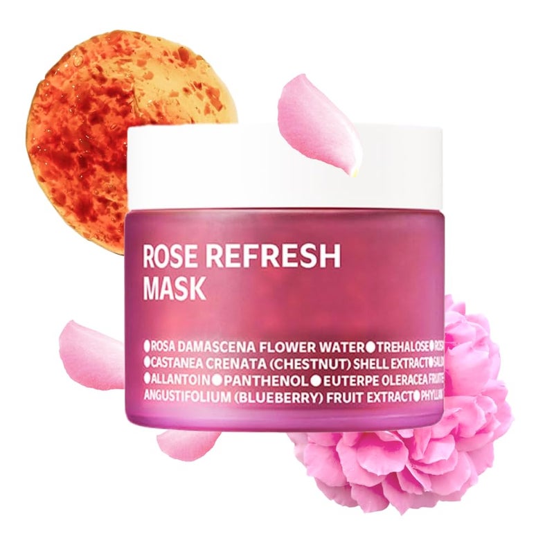 ISOI Bulgarian Rose Refresh Mask Hydrating Mask with 70 Bulgarian Rose Water for Deep Hydration  Soothing Care Korean Skin Care 282 fl oz 80g