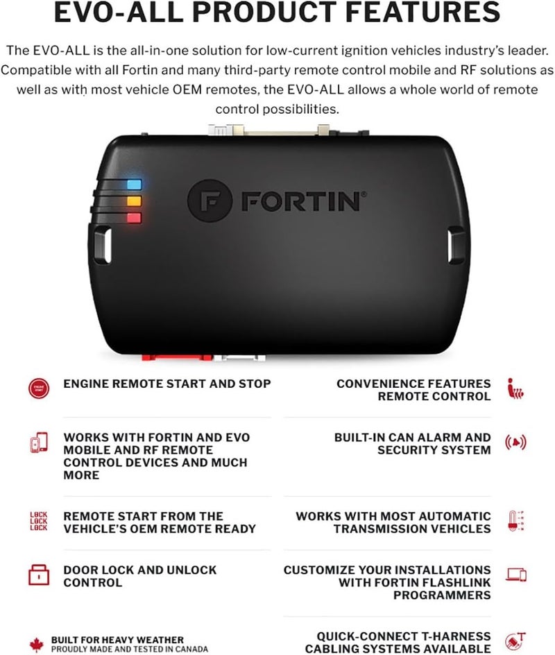Fortin وحدة إشعال فورتين EVO-CHRT4 الكل في واحد مع تجاوز نظام الإيقاف لسيارات كرايسلر - Image 3