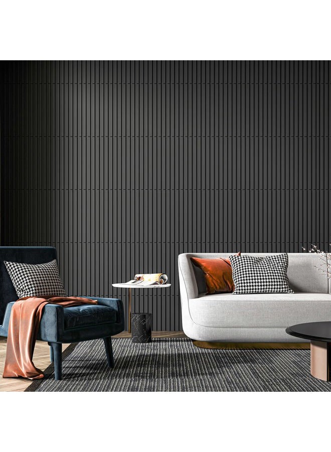 Art3d Slat Wall Panel, 3D Fluted Textured Panel 12-Tile 19.7 x 19.7in. - Black - Image 4