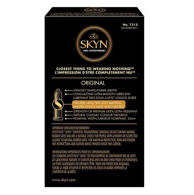 SKYN Original Natural Feeling Non-Latex Condoms - 10  Pieces - Image 2