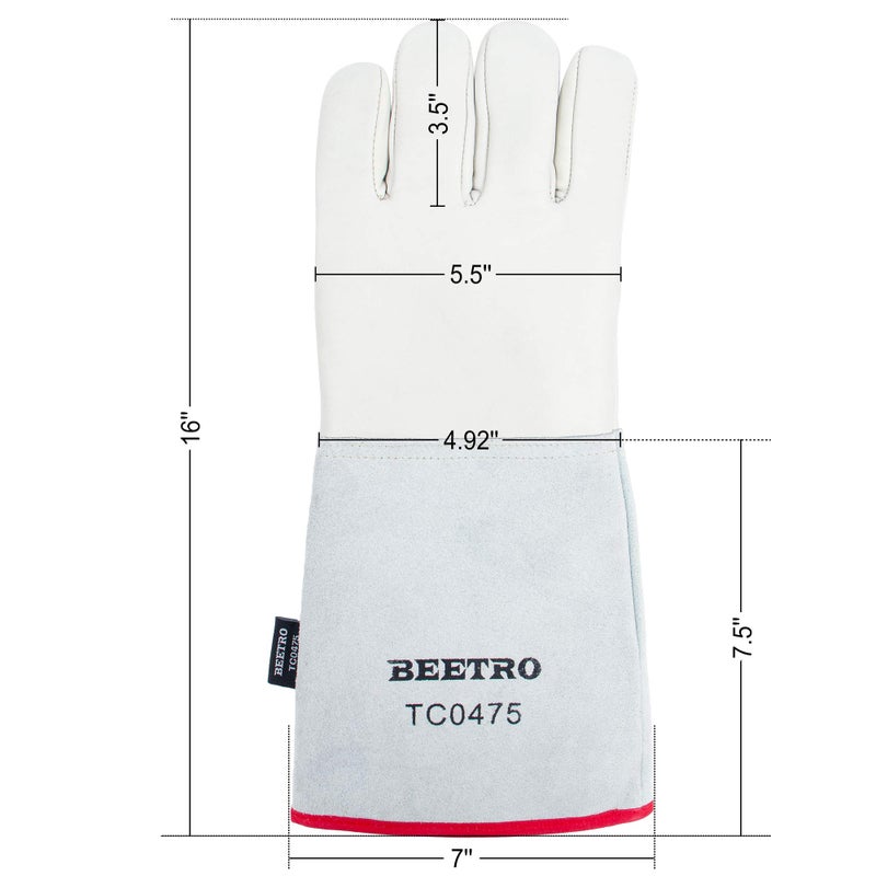 BEETRO -292â„‰â€” -418â„‰/-180â„ƒâ€” -250â„ƒ or Above Antifreeze Gloves for Dry Ice Handling Liquid Nitrogen Low Temperature Resistant Sponge Inner 16 Inch - Image 2