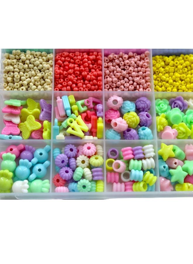 child toy Colorful Bracelet Beads Art Starter DIY Bead Making Kit For Kids  - Image 2