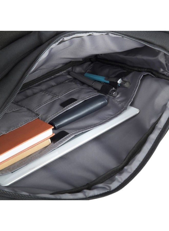 AMERICAN TOURISTER Nobleton Briefcase, 100% Polyester, Black|Quick Access Pocket|Antimicrobial Lining|Adjustable Shoulder Strap|Laptop Compartment - 1 Year International Warranty - Image 2