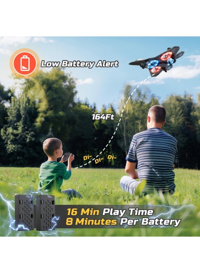 Form Drone RC Airplane for Kids and Beginners, Remote Control Plane Fighter Jet Helicopter with Light, Auto Hovering, 360° Flip  - Image 2