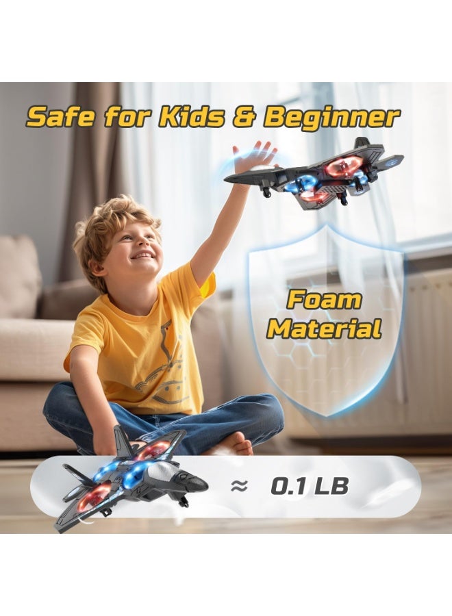 Form Drone RC Airplane for Kids and Beginners, Remote Control Plane Fighter Jet Helicopter with Light, Auto Hovering, 360° Flip  - Image 3