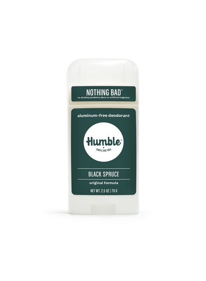 HUMBLE SIMPLE AND TRUE. HUMBLE BRANDS Original Formula Aluminum-free Deodorant. Long Lasting Odor Control with Baking Soda and Essential Oils, Black Spruce, Pack of 1 - Image 1