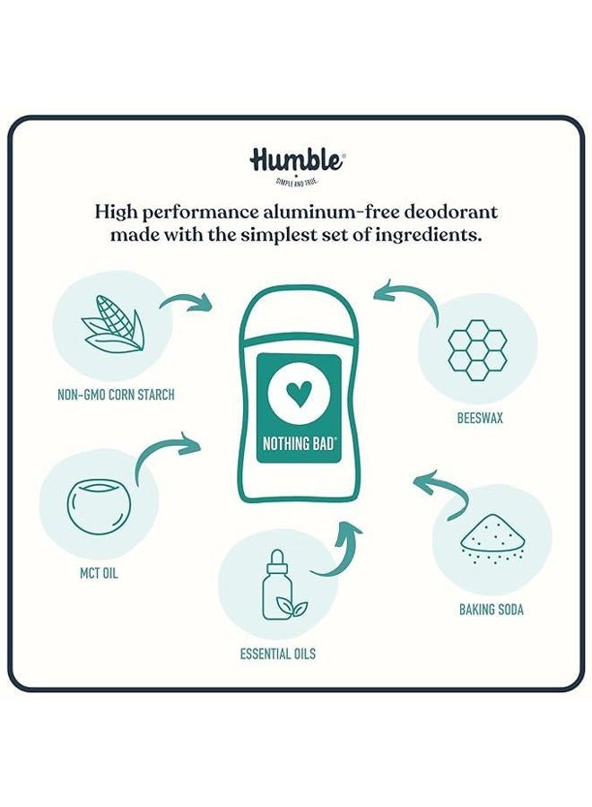 HUMBLE SIMPLE AND TRUE. HUMBLE BRANDS Original Formula Aluminum-free Deodorant. Long Lasting Odor Control with Baking Soda and Essential Oils, Black Spruce, Pack of 1 - Image 3