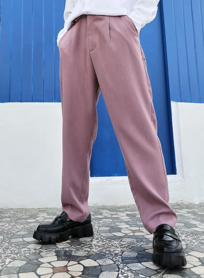 Campus Sutra Lightweight - Tailored Linen-Blend Trousers