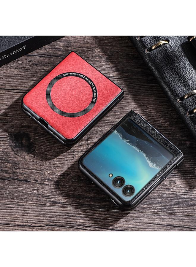 اس-توب جراب هاتف موتورولا رازر 50 القابل للطي من مادة البولي يوريثان المغناطيسية MagSafe - Image 4