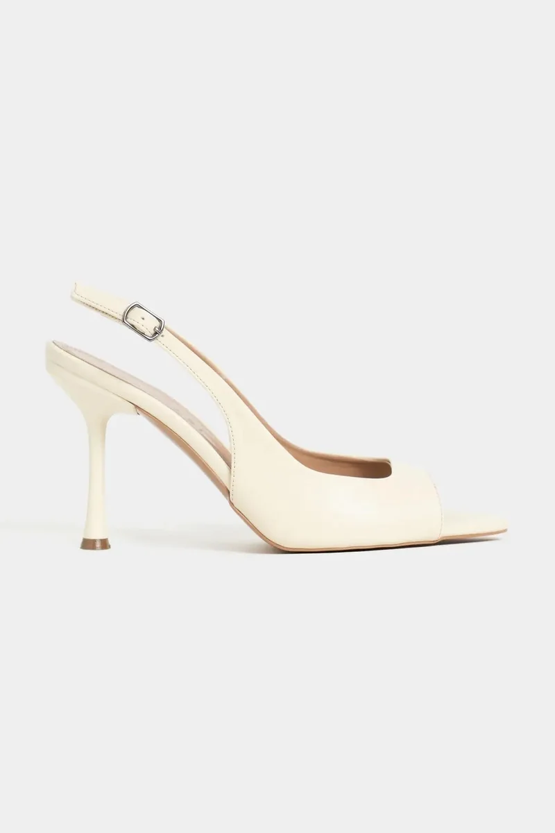 Nisantasi Shoes  Maia Matte Pointed Toe Open Front Slim Heel Shoe — Butter Yellow for Women | Best Price UAE