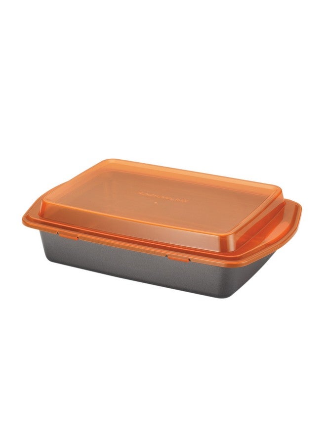 Rachael Ray Bakeware, Nonstick Baking / Cake Pan With Lid and Grips, Rectangle - 9 Inch x 13 Inch, Gray - Image 5
