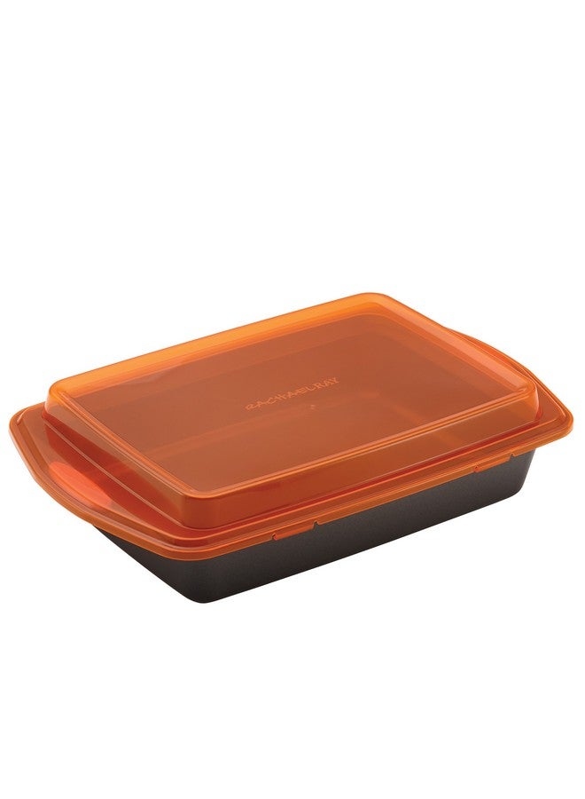 Rachael Ray Bakeware, Nonstick Baking / Cake Pan With Lid and Grips, Rectangle - 9 Inch x 13 Inch, Gray - Image 1