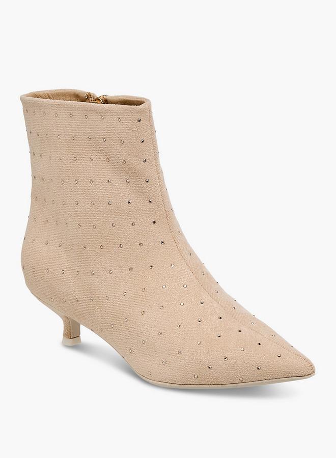 Celeste Women Kitten Heel Ankle Boots - Image 3