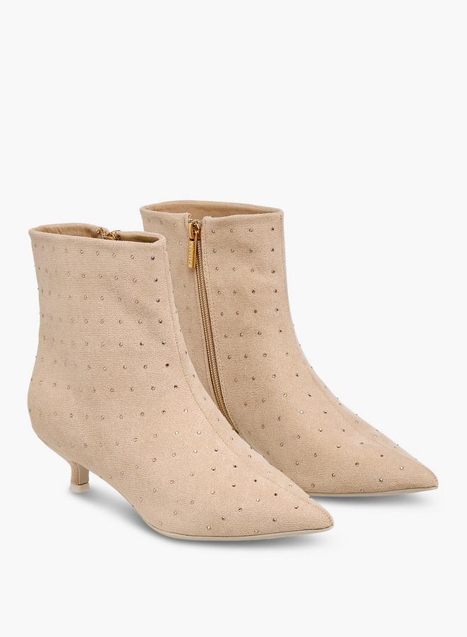 Celeste Women Kitten Heel Ankle Boots - Image 2