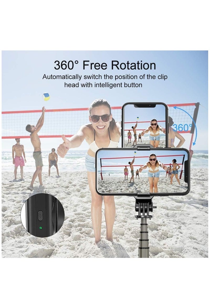 Raxoom Selfie Stick Gimbal Stabilizer, 360° Rotation Tripod with Wireless Remote, Portable Phone Holder, Auto Balance 1-Axis Gimbal for Smartphones Tiktok Vlog Youtuber Live Video Record - Image 2