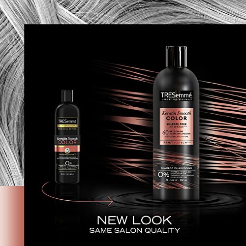 TRESemmé Keratin Smooth Color Sulfate-Free Shampoo for Color-Treated Hair Formulated With Pro Style Technology 20 oz - Image 2