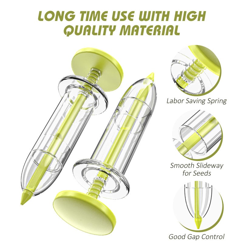 Fecsam 17 Pack Seed Planter Tool, Hand Seeder, Mini Sowing Seed Dispenser Sower, Seedlings Dibber and Widger, Seed Spreader for Planting Vegetables, Flowers - Image 2