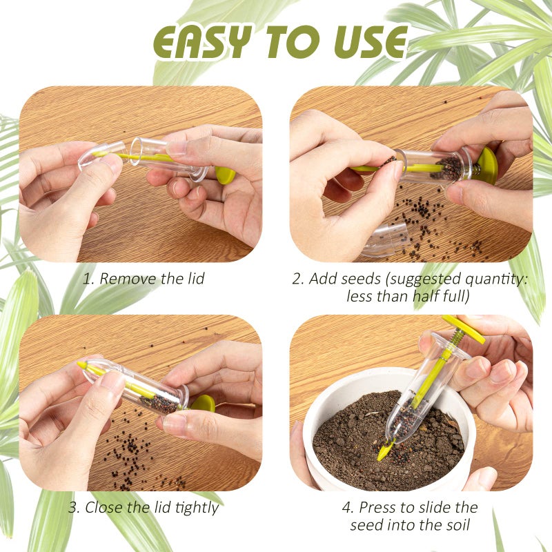 Fecsam 17 Pack Seed Planter Tool, Hand Seeder, Mini Sowing Seed Dispenser Sower, Seedlings Dibber and Widger, Seed Spreader for Planting Vegetables, Flowers - Image 5