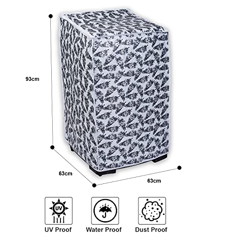 CLASSIC® Polyvinyl Chloride (PVC) Top Load Washing Machine Cover Suitable for Samsung Back Panel 8.5 Kg, 9 Kg, 9.2 Kg, 9.5 Kg, 10 Kg. (63cmsX63cmsX93cms, Black & White) - Image 4