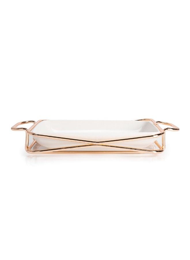 La Mesa - Rectangle Serving Plate with Stand - Image 1