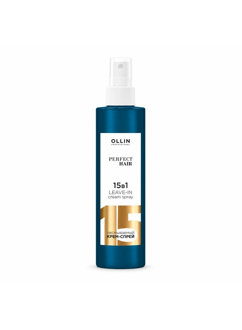 Ollin OLLIN Professional Perfect Hair 15-in-1 Leave-In Cream Spray, Anti-Frizz Detangling Hair Care, 250 ml