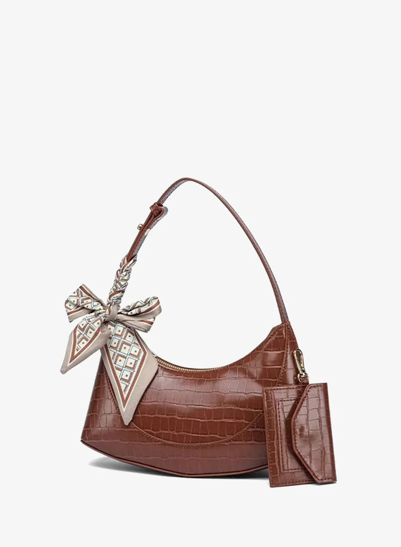 فايور Curved Croco Hobo Bag BD 186
