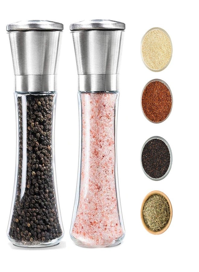 Avora Salt and Pepper Crusher - Salt and Pepper Shakers with Adjustable Coarseness by Ceramic Rotor - Stainless Steel Pepper Mill Shaker and Salt Crushers Mills 1 pcs Set - Image 3