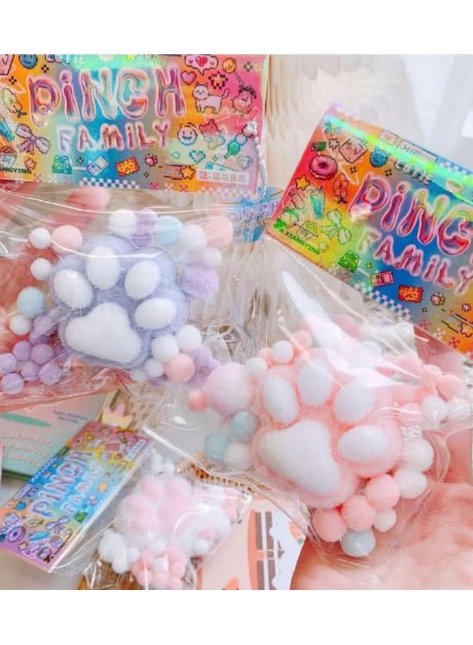 طابا اسفنجي القط مخلب الضغط اللعب، القط صانع اسفنجي، kawaii squishies الإجهاد الإغاثة الألعاب الحسية، فروي الكفوف اسفنجي أشياء الجدة مضحك مناسبة للبالغين والأطفال (2pack-الوردي + الأزرق)