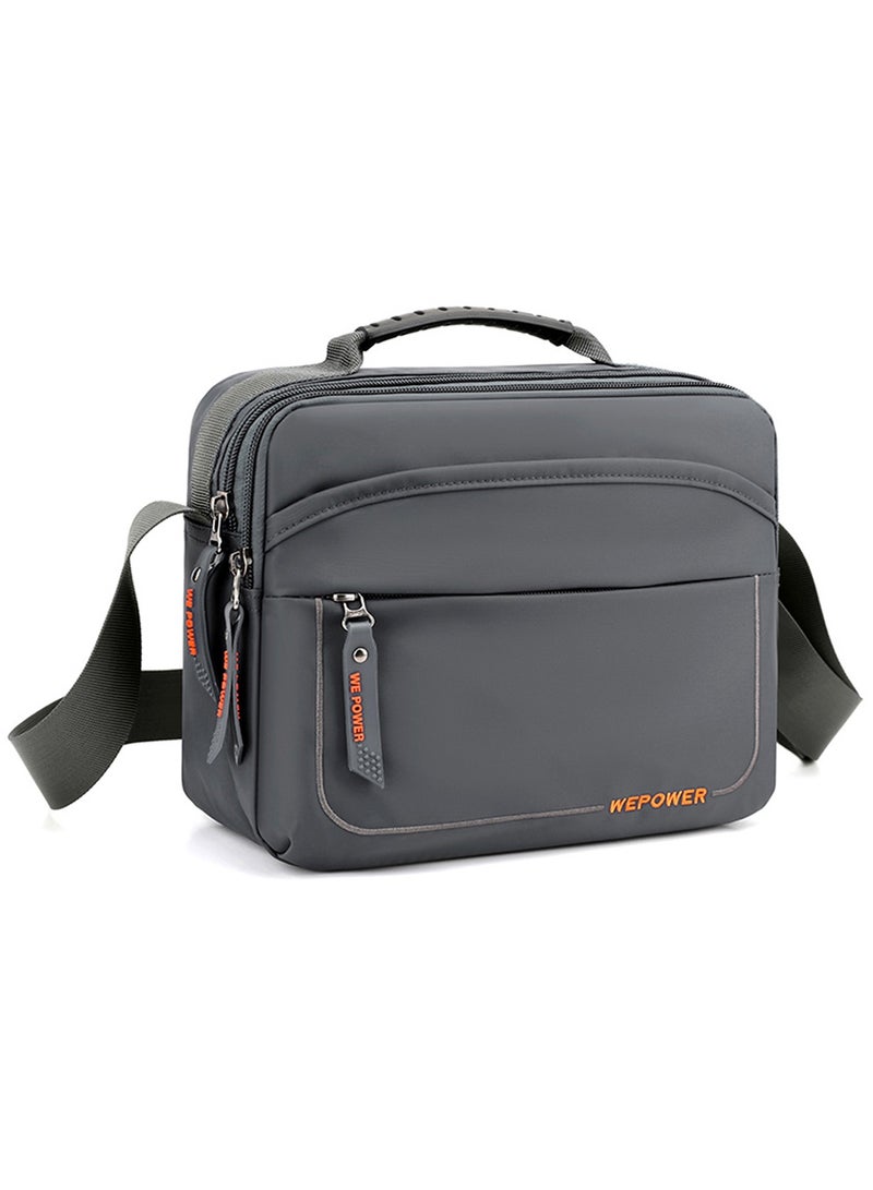 Qiccijoo Small Messenger Bag Crossbody Bags for Men and Women Shoulder Bag Sling Bag Travel Bag for Work Business Satchel Bags Small Carry Bags Purse(Grey) - Image 1