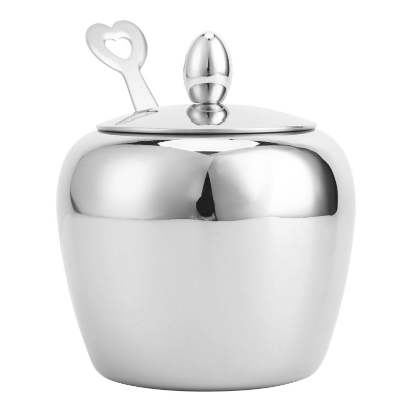 Stainless Steel Sugar Bowl: 304 Polished Material Unbreakable Dishwasher Safe - Mirror Polish Double Edge Lip Spoon Sugar Bowl for Home Kitchen Bar Cafe Restaurant Party Buffet - Image 1