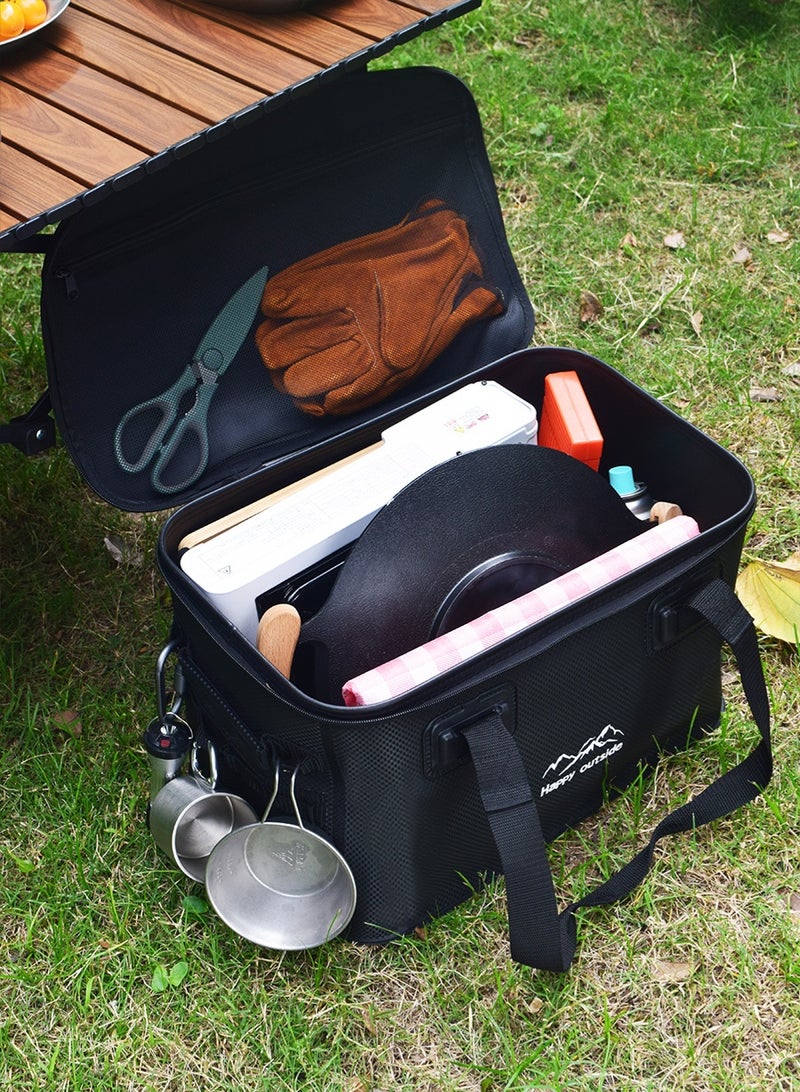 سعيد خارج طقم حقائب سفر قابلة للطي بسعة كبيرة ×2 – سعة 35 لتر مقاومة للماء والرمال، حقيبة يد رياضية مثالية للسفر، النادي، الرحلات وعطلة نهاية الأسبوع (أسود ×1 + كاكي ×1) - Image 5