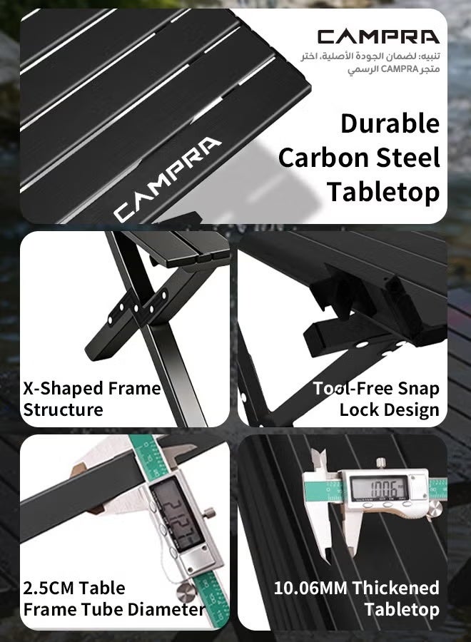 Foldable Outdoor Camping Table with Storage Bag, Thickened Carbon Steel, High Load Capacity - Image 4