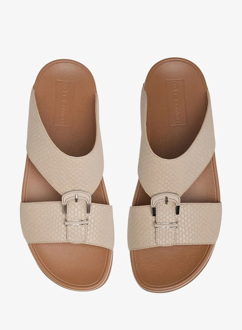 Le Confort Mens Buckle Accent Comfort Sandals