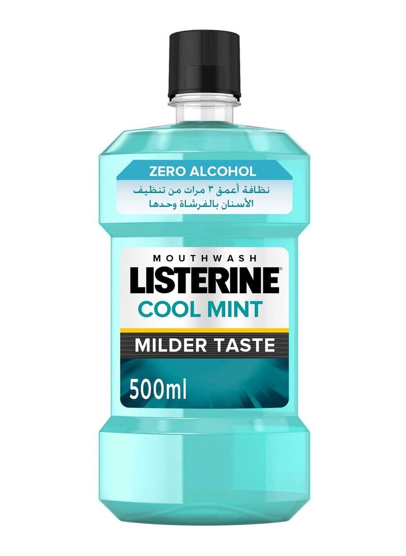 Listerine Cool Mint Milder Taste Mouthwash 500ml  - Image 1