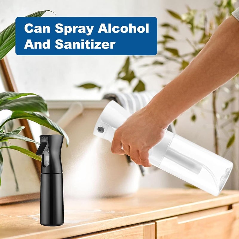 Antole Plastic Spray Bottles,2 Pack Continuous Ultra Fine Mist Water Sprayer,10oz/300ml Refillable Liquid Containers Empty Mist Spray Bottle for Hairstyling,Cleaning,Salons,Plants,Essential Oils - Image 5