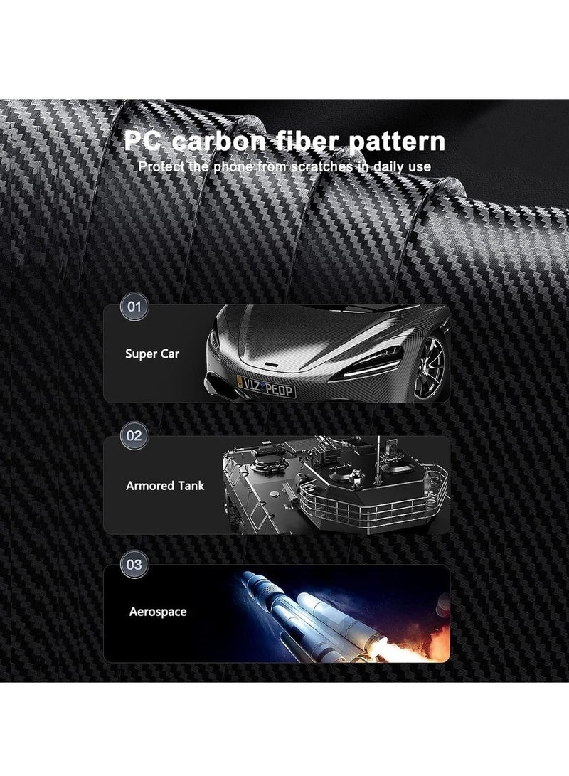 Carbon Fiber Texture Frameless Cover For IPhone 14 Pro Carbon Fiber Case - Black - Image 4