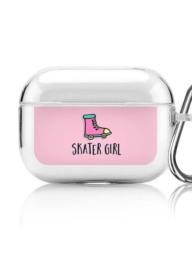 Stylizedd Classic Clear printed Case for Apple AirPods Pro 2nd Generation Thin Transparent Cover [Designed for Apple AirPods Pro 2nd Generation] - Skater Girl  - Image 1
