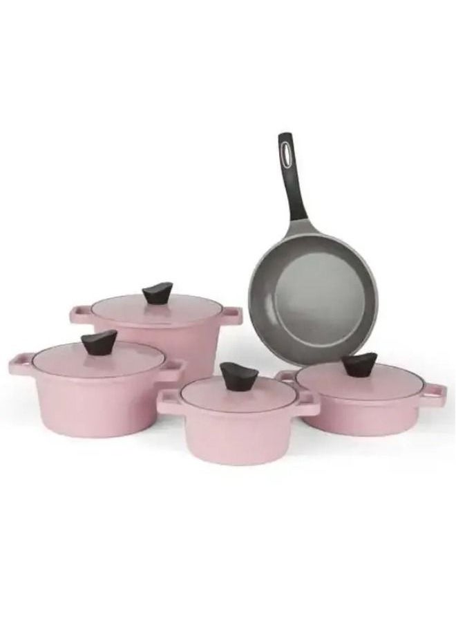 9 pieces Granite Cookaware Set Korean Pink 