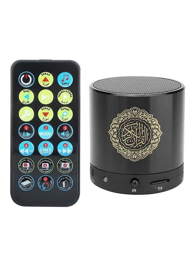 Digital Quran Player Speaker With Remote Control Black - Image 3