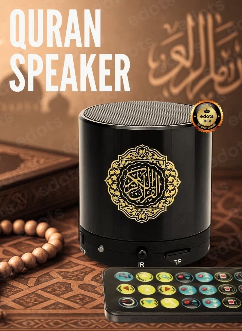 Digital Quran Player Speaker With Remote Control Black - Image 2