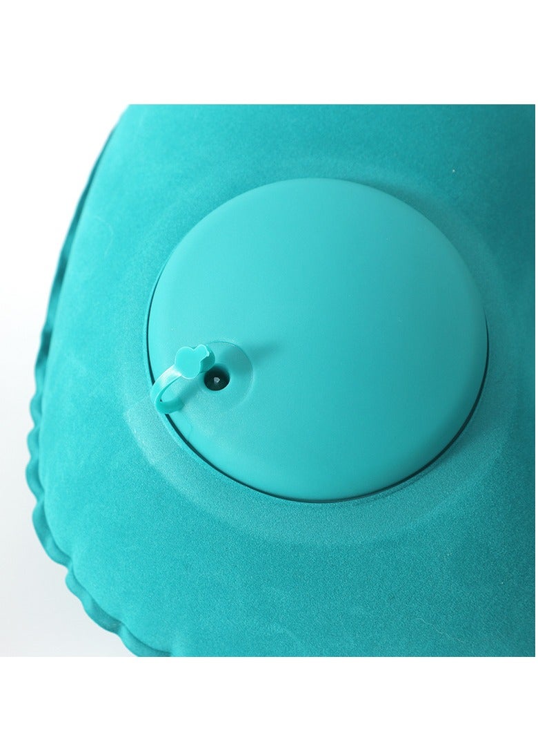 Inflatable U-Shape Pillow, Soft Foldable Cervical Pillow, Inflatable Travel Pillow with Built-in Pump, Neck Support Pillow for Sleeping and Resting on Planes, Trains, Offices, Camping, Traveling  - Image 2