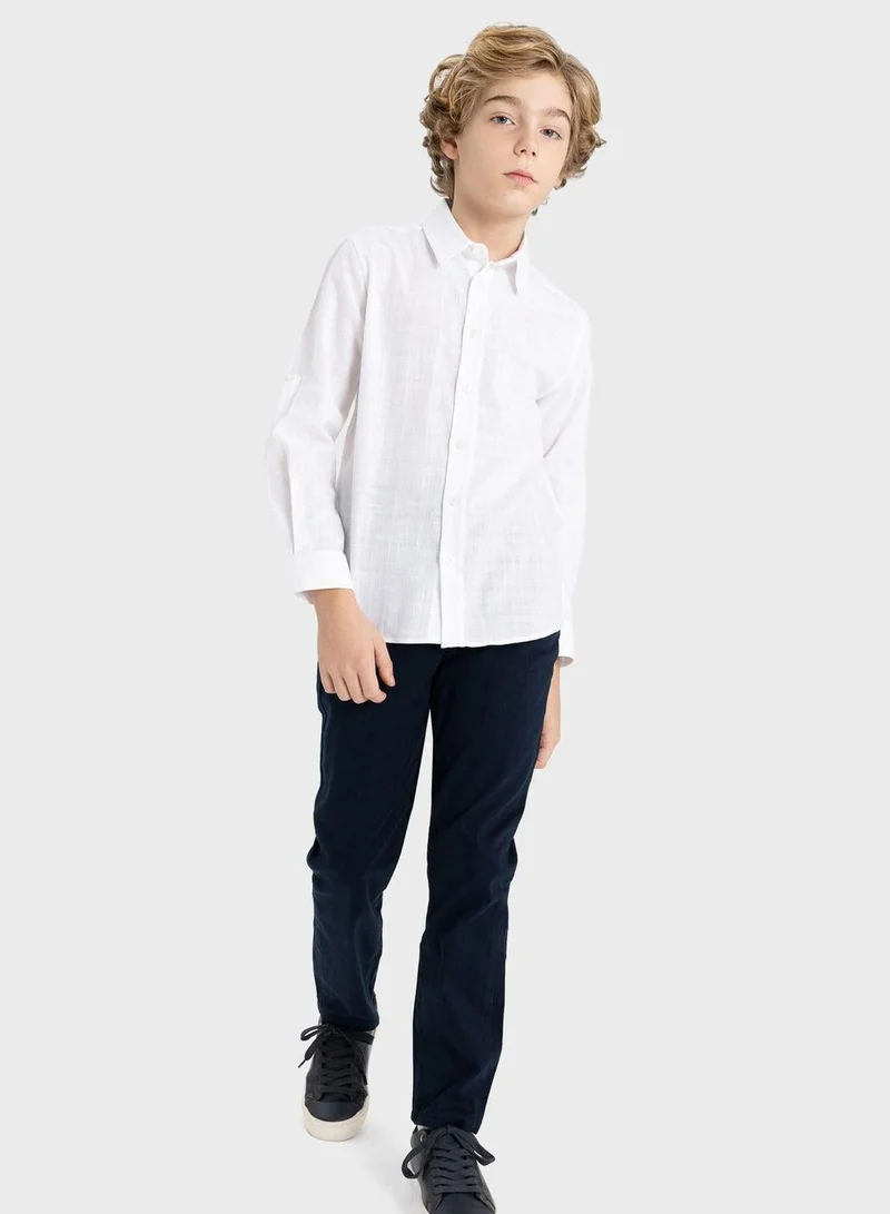 DeFacto  Regular Fit Long Sleeve Shirt for Men | Best Price UAE