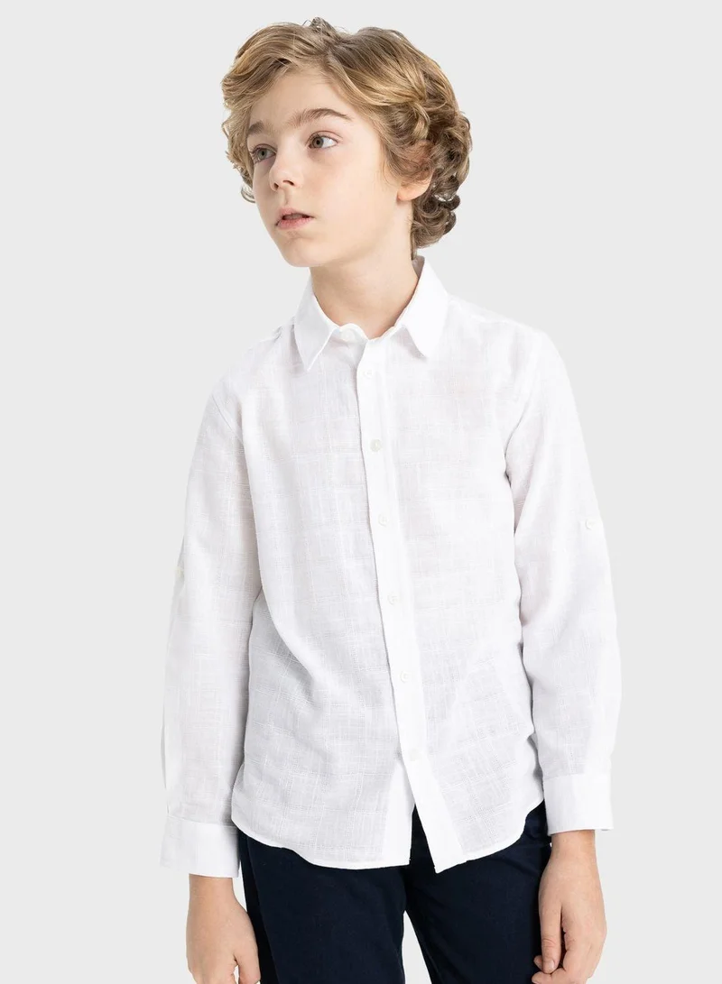 ديفاكتو قميص بأكمام طويلة بقصة عادية