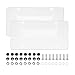 FALVFUN 2PCS Clear Car License Plate Covers Unbreakable Transparent Flat Vehicle License Plate Shield with Screws Caps Automotive Tag Frame Protector Universal for RV Sedan SUV - Image 2