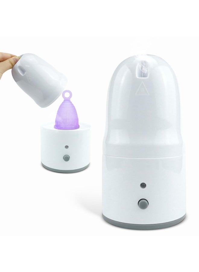 AZAH menstrual cup sterilizer portable women girls clean ease kills 999 germs 3 minutes steam bpa free auto power cutoff - Image 1