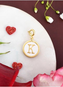 VOYLLA Valentine's Day Collection Alphabet K White Enamel Charm  - Image 1