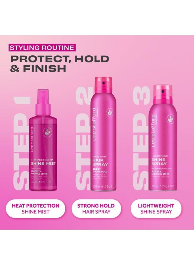 Lee Stafford بخاخ الشعر | بخاخ هولد تايت - أفضل بخاخ تثبيت قوي يدوم طويلاً، مضاد للتجاعيد، يثبت في مكانه، يضيف لمعة، يزيد الحجم، بدون رائحة، خفيف الوزن، 6.1 أونصة - Image 4