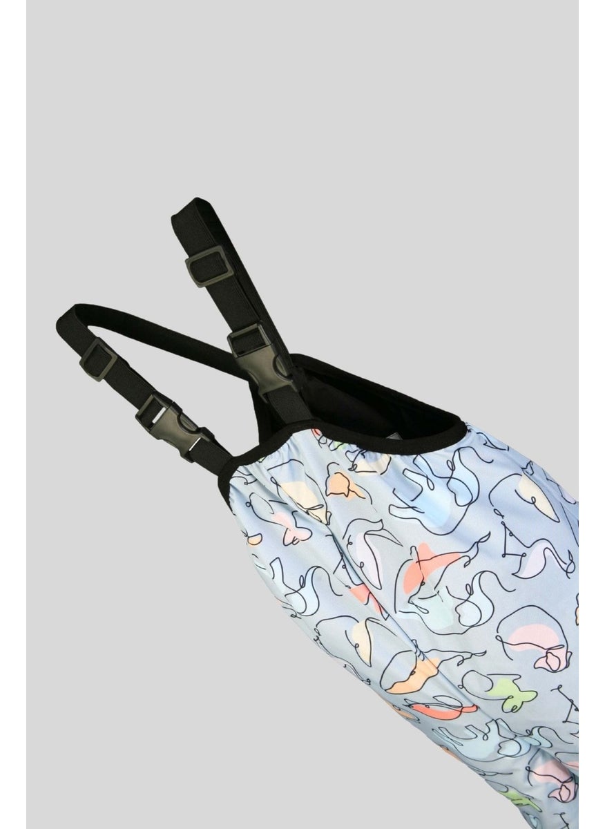 Belkızın Atölyesi - Suspender Underwater Patterned Thermal Overalls - Image 1