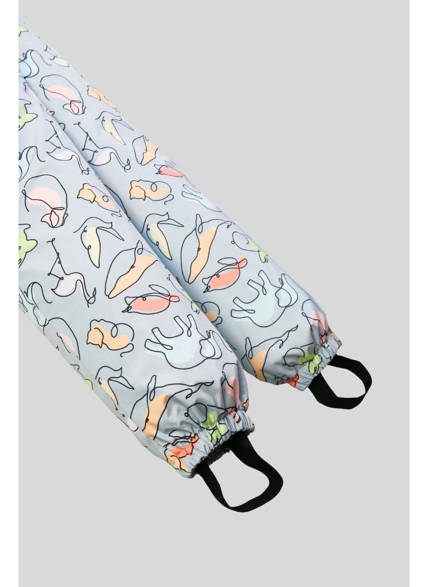Belkızın Atölyesi - Suspender Underwater Patterned Thermal Overalls - Image 1