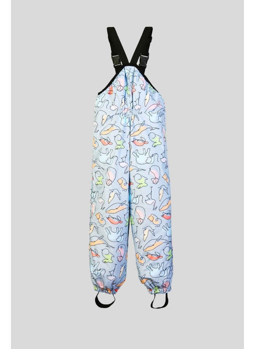 Belkızın Atölyesi - Suspender Underwater Patterned Thermal Overalls - Image 1